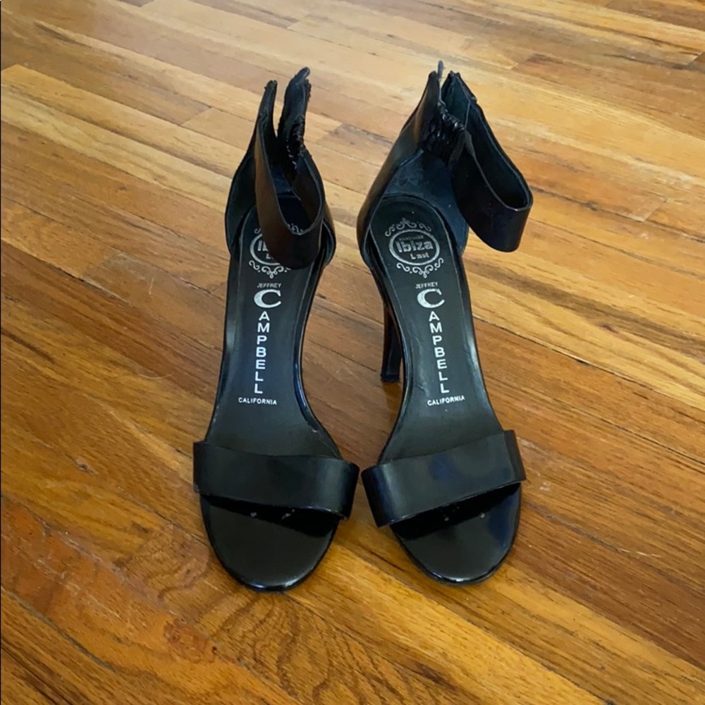Black Jeffery Campbell stiletto sandals